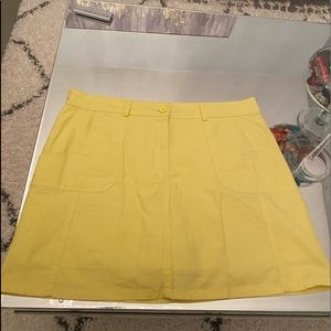 NWOT Yellow skirt with shorts